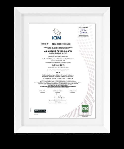 ISO 9001:2015 certificate